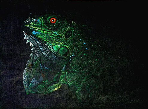 Acrylic Painting-Iguana