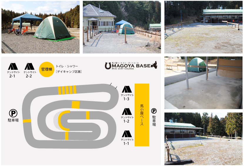 馬小屋ベース キャンプサイト詳細図